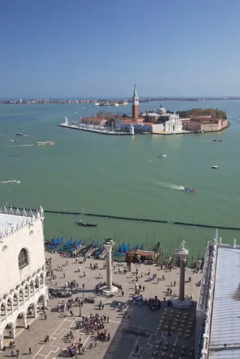Framed Print : View of Isole San Giorgio Maggiore from top of St. Marks Belltower (Campanile San Marco) Framed Print : View of Isole San Giorgio Maggiore from top of St. Marks Belltower (Campanile San Marco)