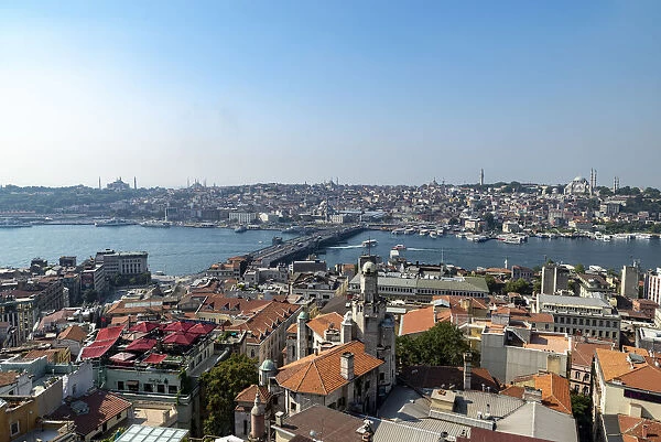 View of Istanbul from the Galata Tower, Istanbul, Turkey, Europe