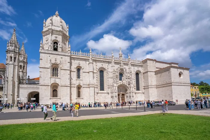 Framed Print : View of Jerónimos Monastery (Monastery of the Hieronymites) on a sunny day, Lisbon, Portugal, Europe Framed Print : View of Jerónimos Monastery (Monastery of the Hieronymites) on a sunny day, Lisbon, Portugal, Europe