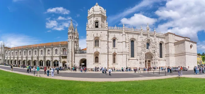 Framed Print : View of Jerónimos Monastery (Monastery of the Hieronymites) on a sunny day, Lisbon, Portugal, Europe Framed Print : View of Jerónimos Monastery (Monastery of the Hieronymites) on a sunny day, Lisbon, Portugal, Europe