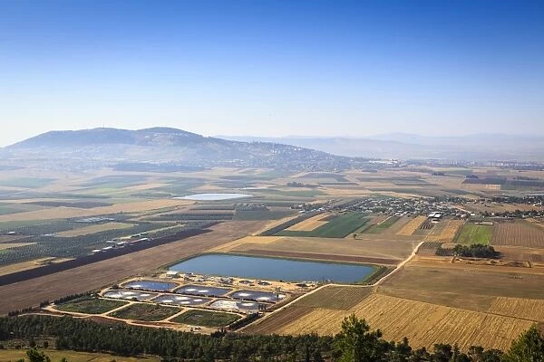 A view over Jezreel Valley from Mount Precipice, Nazareth, Galilee region, Israel, Middle East