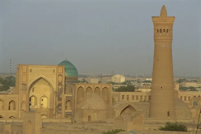 Framed Print : View of Kalyan Tower from water tower, Bukhara, Uzbekistan, Central Asia, Asia Framed Print : View of Kalyan Tower from water tower, Bukhara, Uzbekistan, Central Asia, Asia