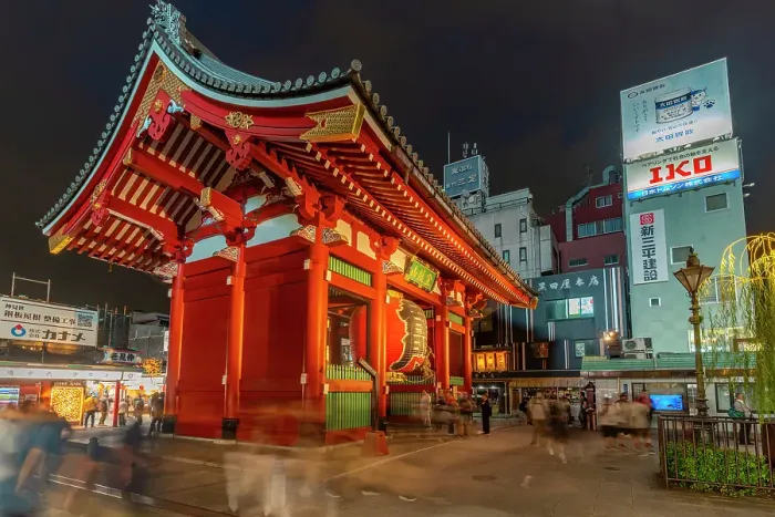 Framed Print : View of Kaminarimon Gate, entrance to Senso-ji Temple at night, Asakusa, Taito City, Tokyo, Honshu, Japan Framed Print : View of Kaminarimon Gate, entrance to Senso-ji Temple at night, Asakusa, Taito City, Tokyo, Honshu, Japan