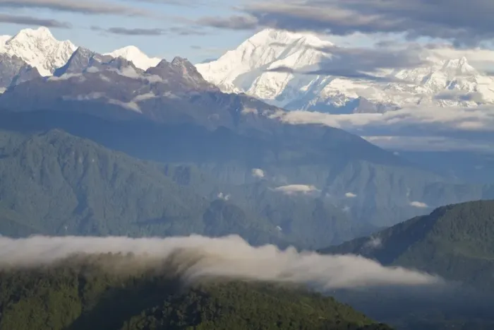 Framed Print : View of Kanchenjunga, Kangchendzonga range, Hanuman Tok viewpoint, Gangtok