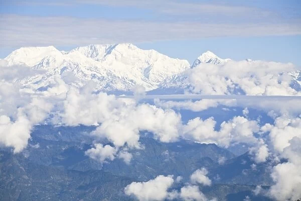 View of Kanchenjunga, Kangchendzonga range from Batasia Loop, Darjeeling