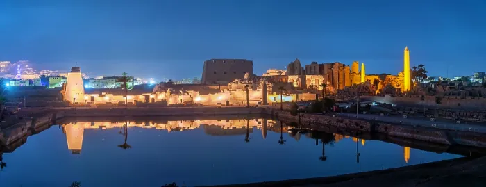 Framed Print : View of Karnak Temple sound and light show at dusk, Luxor, Egypt, Africa Framed Print : View of Karnak Temple sound and light show at dusk, Luxor, Egypt, Africa