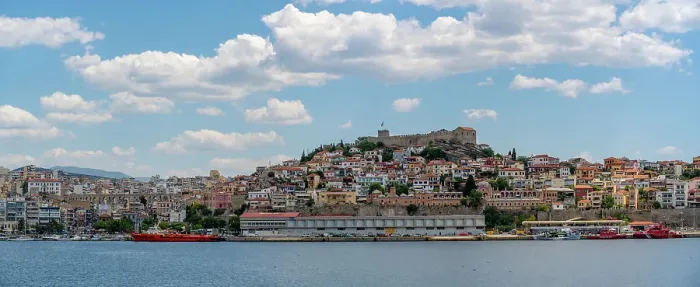 Framed Print : View of Kavala from ferry, Dimos Kavalas, Eastern Macedonia and Thrace, Gulf of Thasos, Gulf of Kavala, Thracian Sea, Greece, Europe Framed Print : View of Kavala from ferry, Dimos Kavalas, Eastern Macedonia and Thrace, Gulf of Thasos, Gulf of Kavala, Thracian Sea, Greece, Europe