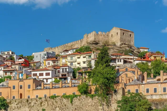 Framed Print : View of Kavala Fortress from the port, Kavala, Dimos Kavalas, Eastern Macedonia and Thrace, Gulf of Thasos, Gulf of Kavala, Greece, Europe Framed Print : View of Kavala Fortress from the port, Kavala, Dimos Kavalas, Eastern Macedonia and Thrace, Gulf of Thasos, Gulf of Kavala, Greece, Europe