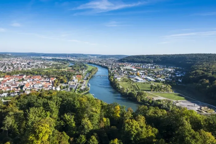Framed Print : View over Kehlheim and the River Danube from the Befreiungshalle, Kehlheim (Kelheim), Bavaria, Germany, Europe Framed Print : View over Kehlheim and the River Danube from the Befreiungshalle, Kehlheim (Kelheim), Bavaria, Germany, Europe