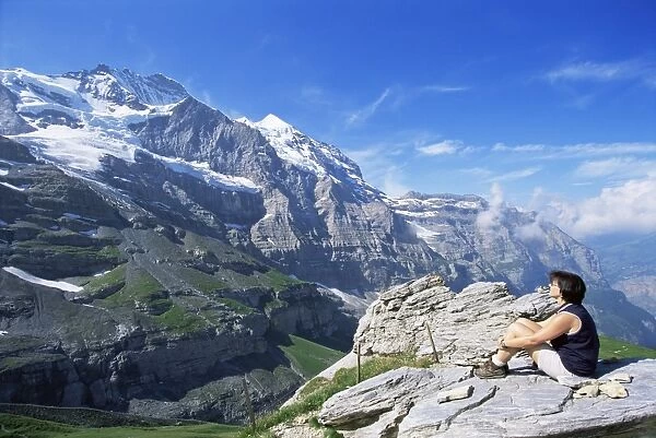 View from Kleine Scheidegg to Jungfrau