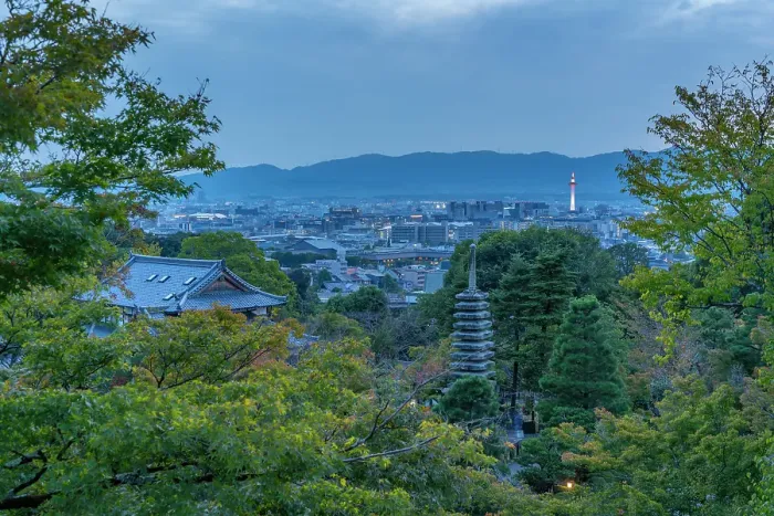Framed Print : View of Kyoto and Nidec Kyoto Tower from Kiyomizu-dera Temple, Kiyomizu, Higashiyama Ward, Kyoto, Honshu, Japan Framed Print : View of Kyoto and Nidec Kyoto Tower from Kiyomizu-dera Temple, Kiyomizu, Higashiyama Ward, Kyoto, Honshu, Japan