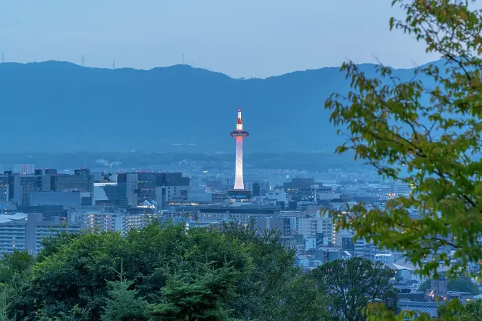 Framed Print : View of Kyoto and Nidec Kyoto Tower from Kiyomizu-dera Temple, Kiyomizu, Higashiyama Ward, Kyoto, Honshu, Japan Framed Print : View of Kyoto and Nidec Kyoto Tower from Kiyomizu-dera Temple, Kiyomizu, Higashiyama Ward, Kyoto, Honshu, Japan