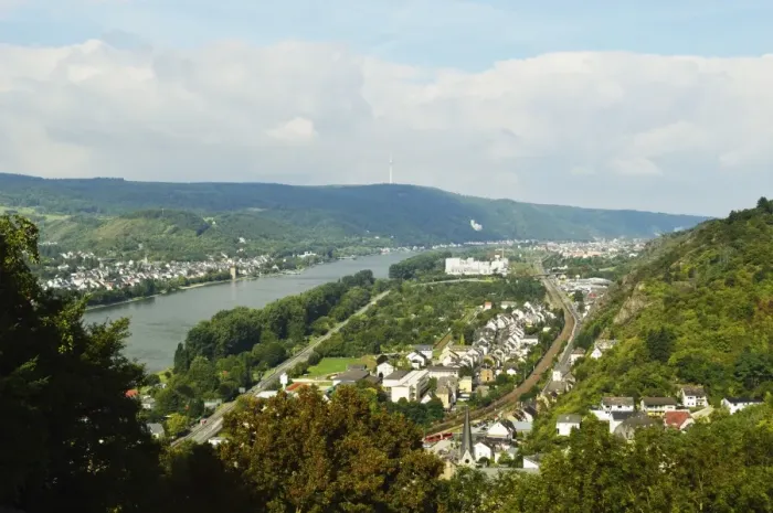 Framed Print : View of Lahnstein and River Rhine, Rhineland-Palatinate, Germany, Europe Framed Print : View of Lahnstein and River Rhine, Rhineland-Palatinate, Germany, Europe