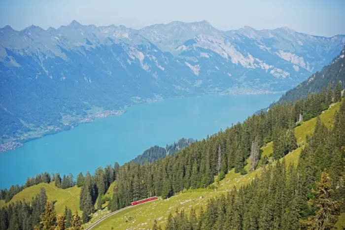 Framed Print : View of Lake Interlaken from Schynige Platte, Bernese Oberland, Swiss Alps, Switzerland, Europe Framed Print : View of Lake Interlaken from Schynige Platte, Bernese Oberland, Swiss Alps, Switzerland, Europe
