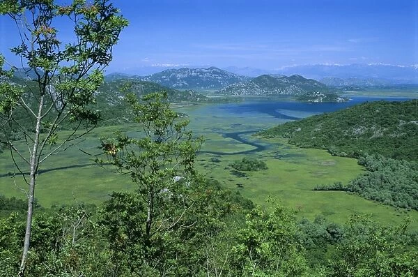 View over lake, Skadar Lake National Park, Haj Nehaj, Montenegro, Europe