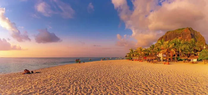 Framed Print : View of Le Morne Public Beach at sunset, Le Morne, Riviere Noire District, Mauritius, Indian Ocean, Africa Framed Print : View of Le Morne Public Beach at sunset, Le Morne, Riviere Noire District, Mauritius, Indian Ocean, Africa