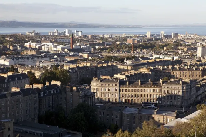 Framed Print : View towards Leith and the Firth of Forth from Calton Hill, Edinburgh, Lothian Framed Print : View towards Leith and the Firth of Forth from Calton Hill, Edinburgh, Lothian