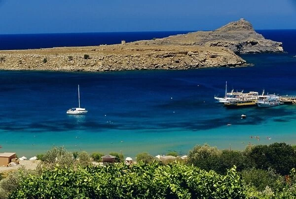 View of Lindos Bay
