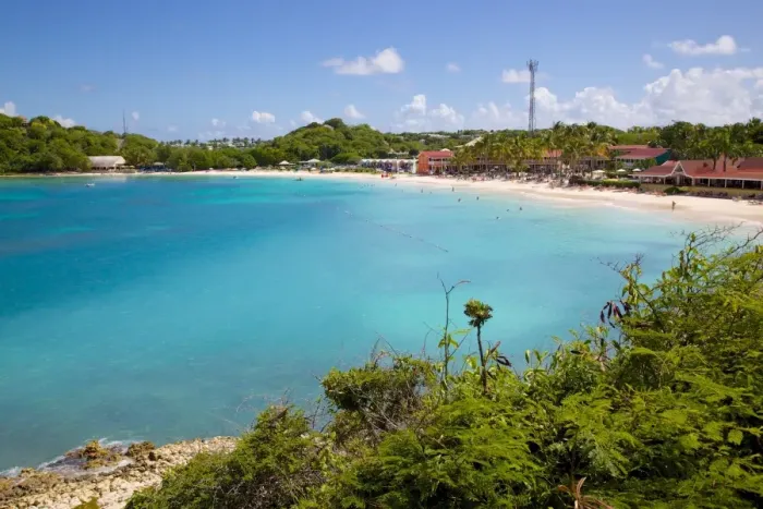 Framed Print : View of Long Bay and beach, Long Bay, Antigua, Leeward Islands, West Indies, Caribbean, Central America Framed Print : View of Long Bay and beach, Long Bay, Antigua, Leeward Islands, West Indies, Caribbean, Central America