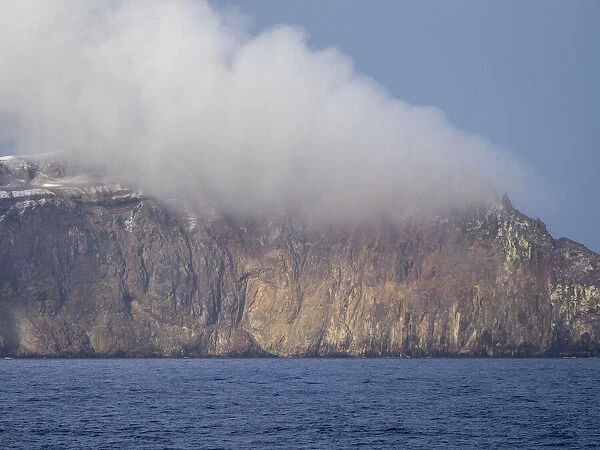 A view of Lucifer Hill on Candlemas Island, an uninhabited volcanic Island in the South Sandwich Islands, South Atlantic, Polar Regions