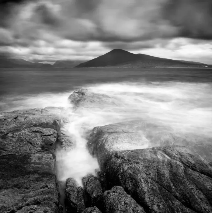 Framed Print : View towards Luskentyre and the hills of North Harris from Isle of Taransay