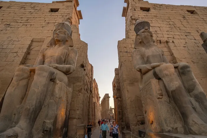 Framed Print : View of Luxor Temple at dusk, Luxor, Egypt, Africa Framed Print : View of Luxor Temple at dusk, Luxor, Egypt, Africa