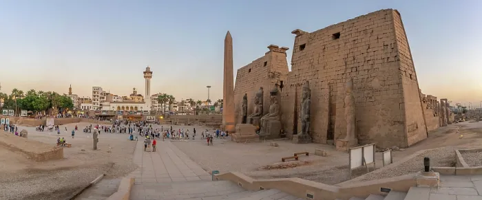 Framed Print : View of Luxor Temple at dusk, Luxor, Egypt, Africa Framed Print : View of Luxor Temple at dusk, Luxor, Egypt, Africa