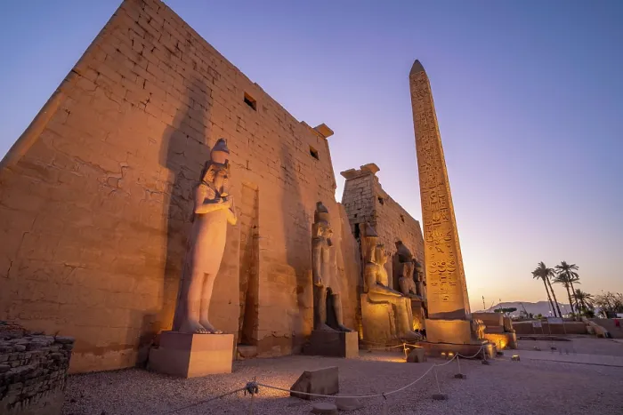 Framed Print : View of Luxor Temple at dusk, Luxor, Egypt, Africa Framed Print : View of Luxor Temple at dusk, Luxor, Egypt, Africa