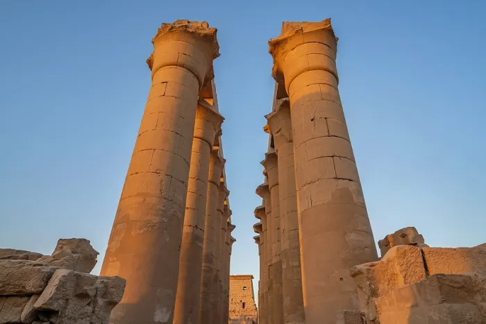 Framed Print : View of Luxor Temple during golden hour, Luxor, Egypt, Africa Framed Print : View of Luxor Temple during golden hour, Luxor, Egypt, Africa