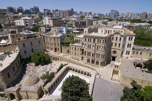 View from the Maiden Tower over the Old City of Baku, UNESCO World Heritage Site