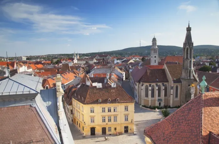 Framed Print : View of Main Square, Sopron, Western Transdanubia, Hungary, Europe Framed Print : View of Main Square, Sopron, Western Transdanubia, Hungary, Europe