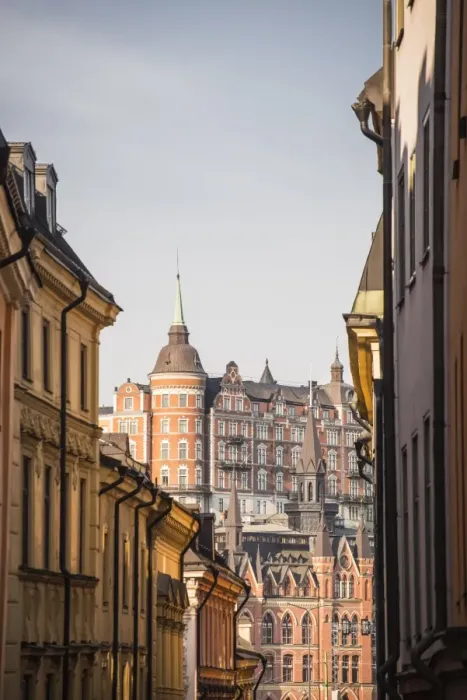 Framed Print : View of Mariaberget from Gamla Stan, Stockholm, Sweden, Scandinavia, Europe Framed Print : View of Mariaberget from Gamla Stan, Stockholm, Sweden, Scandinavia, Europe