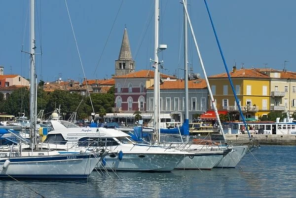 View over the Marina, Porec, Istria, Croatia, Adriatic, Europe