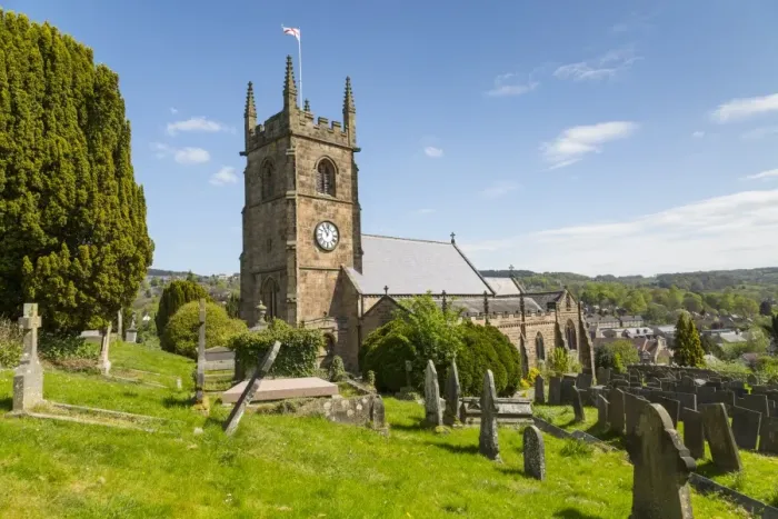 Framed Print : View of Matlock Parish Church in springtime, Matlock Town, Derbyshire Dales, Derbyshire Framed Print : View of Matlock Parish Church in springtime, Matlock Town, Derbyshire Dales, Derbyshire