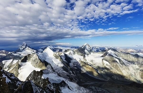 View of the Matterhorn from Zinalrothorn, 4221m, Zermatt, Valais, Swiss Alps, Switzerland