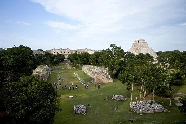 View over the Mayan ruins of Uxmal, UNESCO World Heritage Site, Yucatan