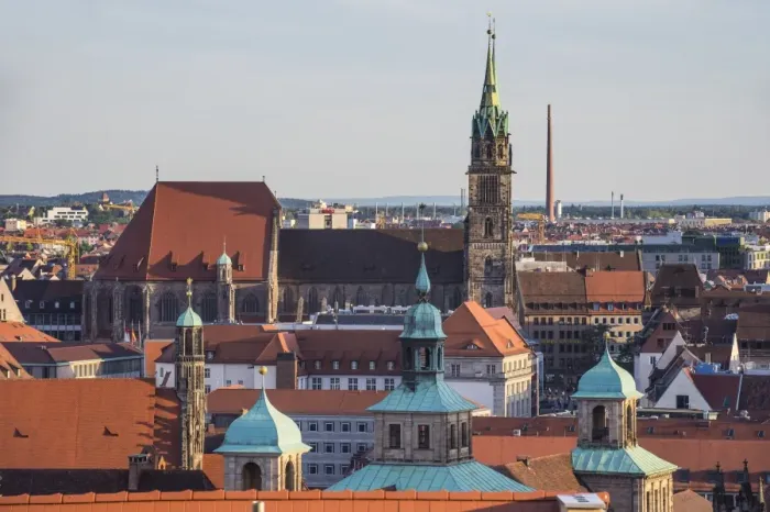 Framed Print : View over the medieval center of the town of Nuremberg, Bavaria, Germany, Europe Framed Print : View over the medieval center of the town of Nuremberg, Bavaria, Germany, Europe