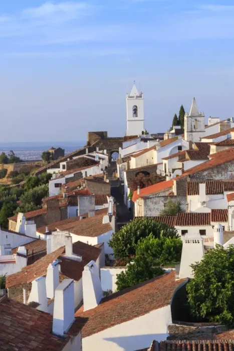 Framed Print : View of the medieval fortified village of Monsaraz, Alentejo, Portugal, Europe Framed Print : View of the medieval fortified village of Monsaraz, Alentejo, Portugal, Europe