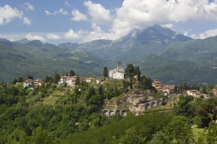 Framed Print : View of medieval hill town and Duomo di San Cristoforo, Barga, Garfagnana, Tuscany, Italy, Europe Framed Print : View of medieval hill town and Duomo di San Cristoforo, Barga, Garfagnana, Tuscany, Italy, Europe