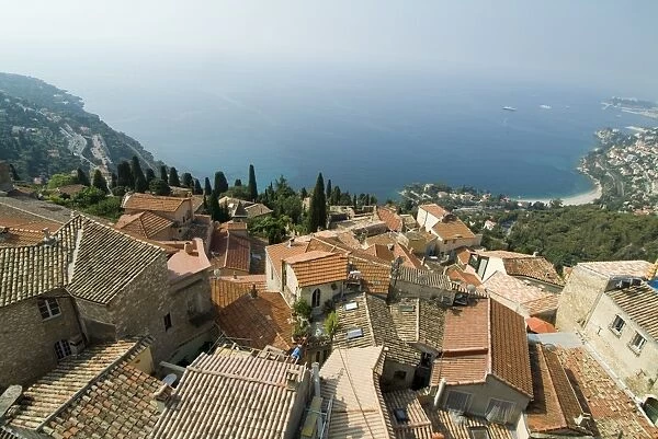 View over Mediterranean from Roquebrune, Alpes-Maritimes, Provence, Cote d Azur