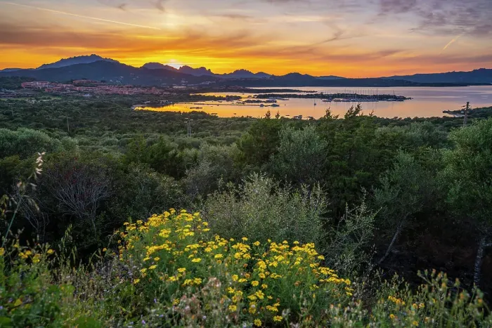 Framed Print : View of Melamar and mountainous backdrop at sunset, Sardinia, Italy, Mediterranean, Europe Framed Print : View of Melamar and mountainous backdrop at sunset, Sardinia, Italy, Mediterranean, Europe