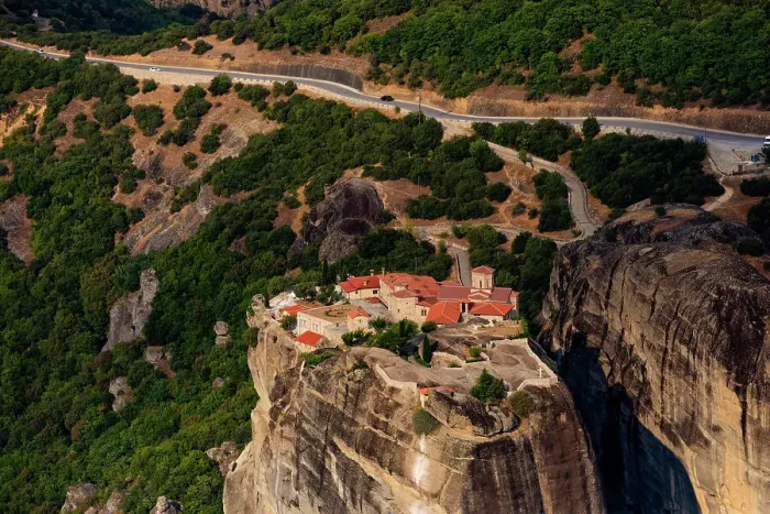 Framed Print : View of the Meteora Monasteries, UNESCO World Heritage Site, Thessaly, Greece, Europe Framed Print : View of the Meteora Monasteries, UNESCO World Heritage Site, Thessaly, Greece, Europe