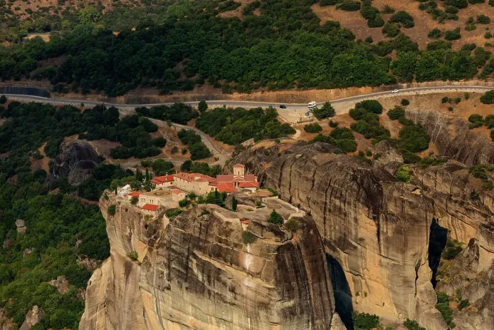 Framed Print : View of the Meteora Monasteries, UNESCO World Heritage Site, Thessaly, Greece, Europe Framed Print : View of the Meteora Monasteries, UNESCO World Heritage Site, Thessaly, Greece, Europe