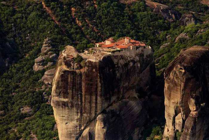 Framed Print : View of the Meteora Monasteries, UNESCO World Heritage Site, Thessaly, Greece, Europe Framed Print : View of the Meteora Monasteries, UNESCO World Heritage Site, Thessaly, Greece, Europe