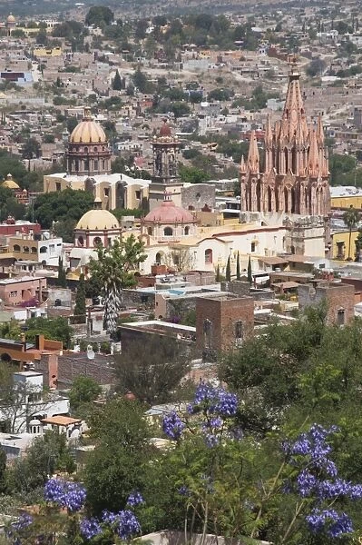View from the Mirador over the church La Parroquia, San Miguel de Allende (San Miguel)