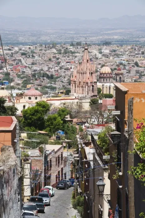 Framed Print : View from the Mirador of town and La Parroquia church, San Miguel de Allende (San Miguel) Framed Print : View from the Mirador of town and La Parroquia church, San Miguel de Allende (San Miguel)