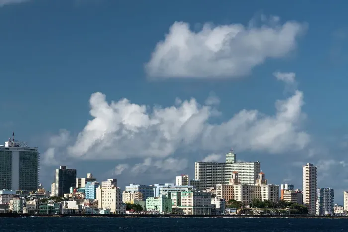 Framed Print : View of Modern Havana coastline from the sea, Havana, Cuba, West Indies, Caribbean, Central America Framed Print : View of Modern Havana coastline from the sea, Havana, Cuba, West Indies, Caribbean, Central America