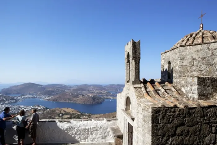 Framed Print : View from the Monastery of St. John the Evangelist, UNESCO World Heritage Site, Patmos, Dodecanese, Greek Islands, Greece, Europe Framed Print : View from the Monastery of St. John the Evangelist, UNESCO World Heritage Site, Patmos, Dodecanese, Greek Islands, Greece, Europe