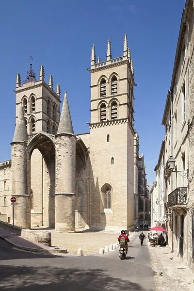 A view of Montpellier Cathedral, Montpellier, Languedoc-Roussillon, France, Europe