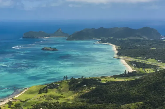 Framed Print : View from Mount Lidgbird over Lord Howe Island, UNESCO World Heritage Site, Australia, Tasman Sea, Pacific